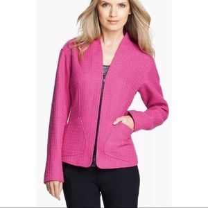Lafayette 148 Patricia Cerise Tweed Pink Blazer
